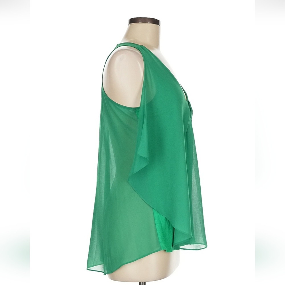 Emerald Green Sleeveless Asymmetrical Camisole
